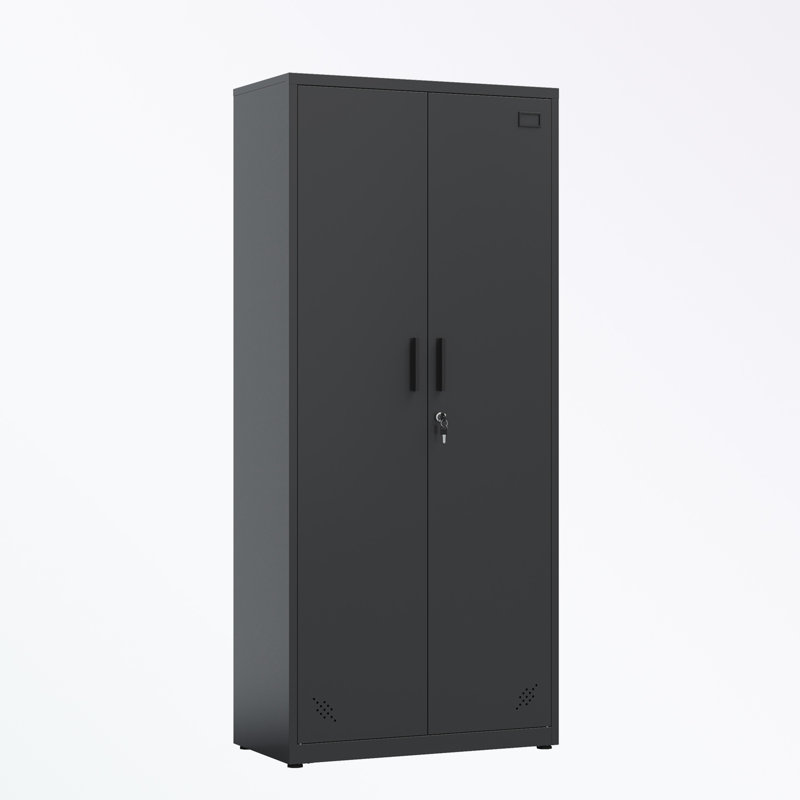 Armoire d'appoint en métal Mauzon, Noir, noir, noir, noir