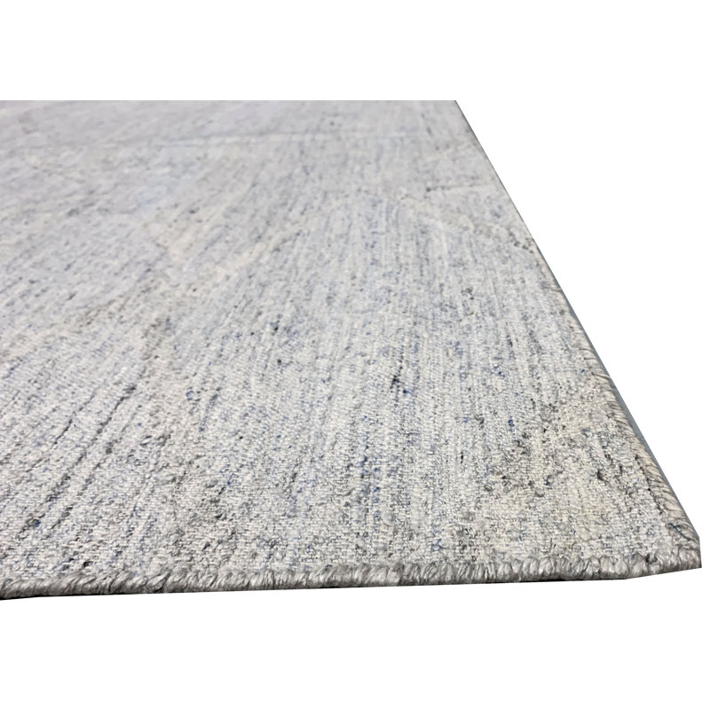 Cotton Area Rug in Ivory/Gray