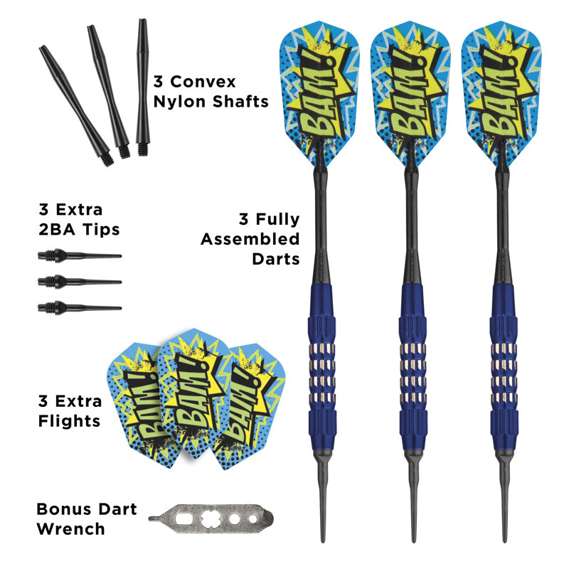 Comix Soft Tip Darts, Blue