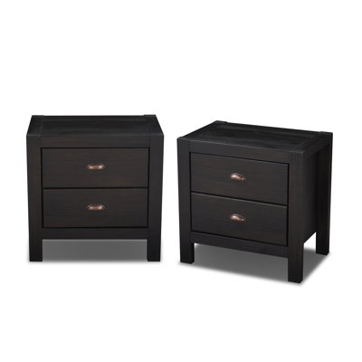 Ensemble de table de chevet à deux tiroirs Montauk (2 pièces)