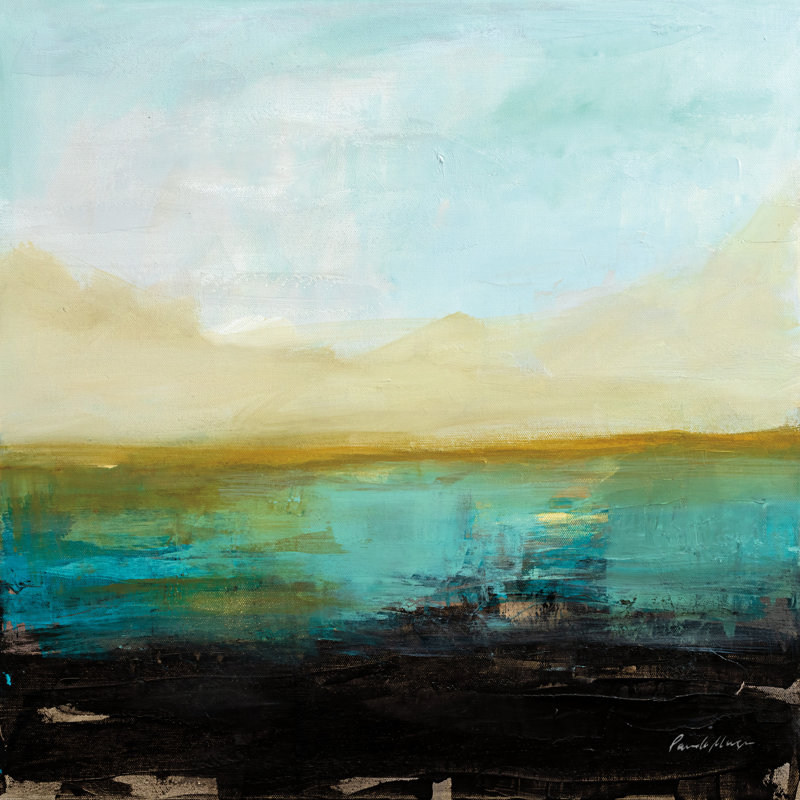 «Landing» par Pamela Munger - reproduction imprimée, H 12 po x l 12 po, Non, Toile tendue