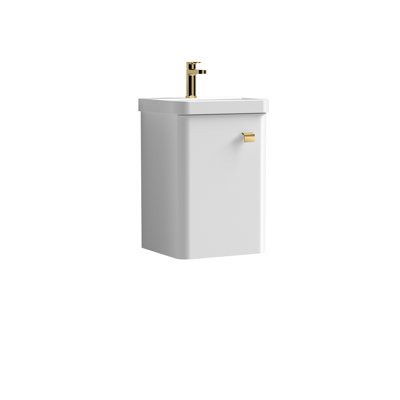 405mm Single Bathroom Vanity with Integrated Vitreous China Basin