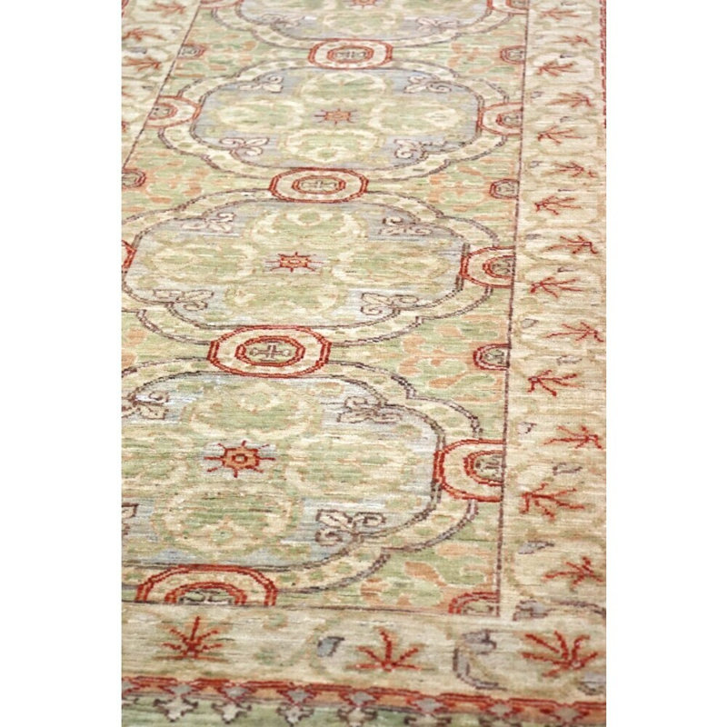 Chateau Hand Woven Silk and Wool Oriental Area Rug, Runner 2'7" x 11'1"