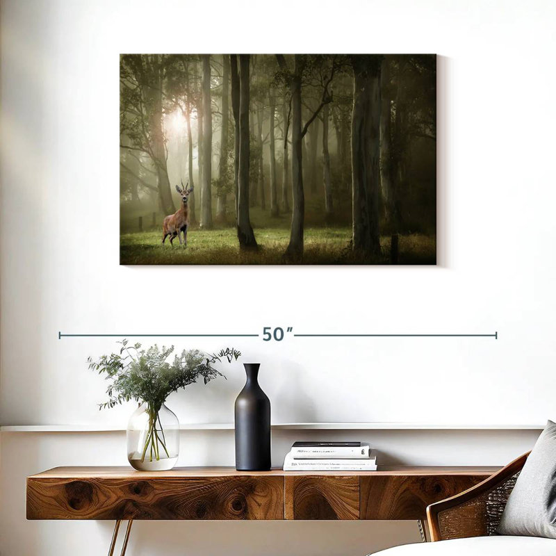 Cerf de forêt français Brampt, H 24 po x l 36 po