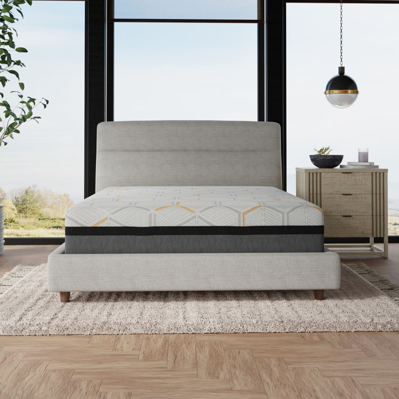 Matelas simple TG avec mousse de gel de cuivre et support de bord - 14 po., Lit simple