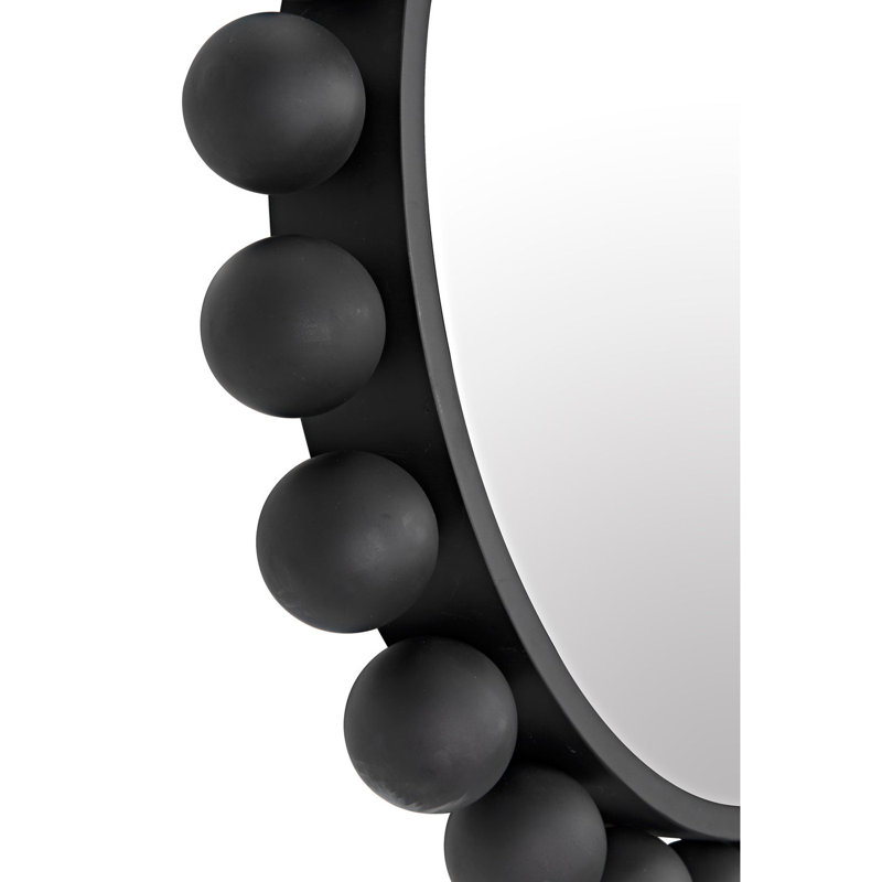 Cooper Flat Metal Wall Mirror, Black