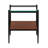 Set of 2 Rectangle End Table, Tempered Glass Tabletop with MDF layer, Glass-106645771-106645774