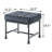 Grey And Sandy Grey Rectangle Ottoman