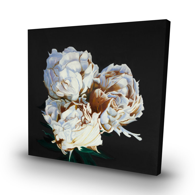 Blooming peonies - 32"x32" art on canvas