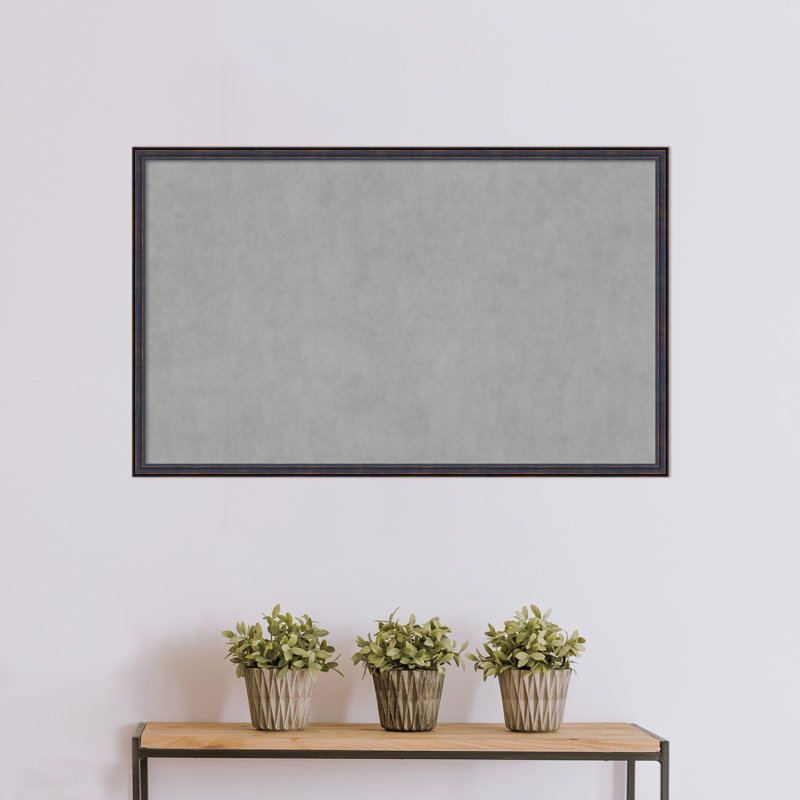 Tableau magnétique à cadre arrondi bronze foncé, H 26 po x l 42 po