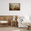 «Wild Rabbits in Nature Brown», toile flottante encadrée par Petal Prints Design-1669554571-1669554574