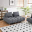 Gris avec longueur de 90 pouces, tissu et sièges spacieux pour un appartement, un bureau ou un salon-752352809-752352815-752352811