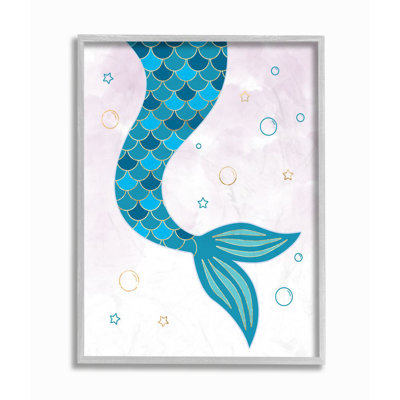 «Nautical Mermaid Scale Tail Sea» par Ziwei Li - impression d'art graphique