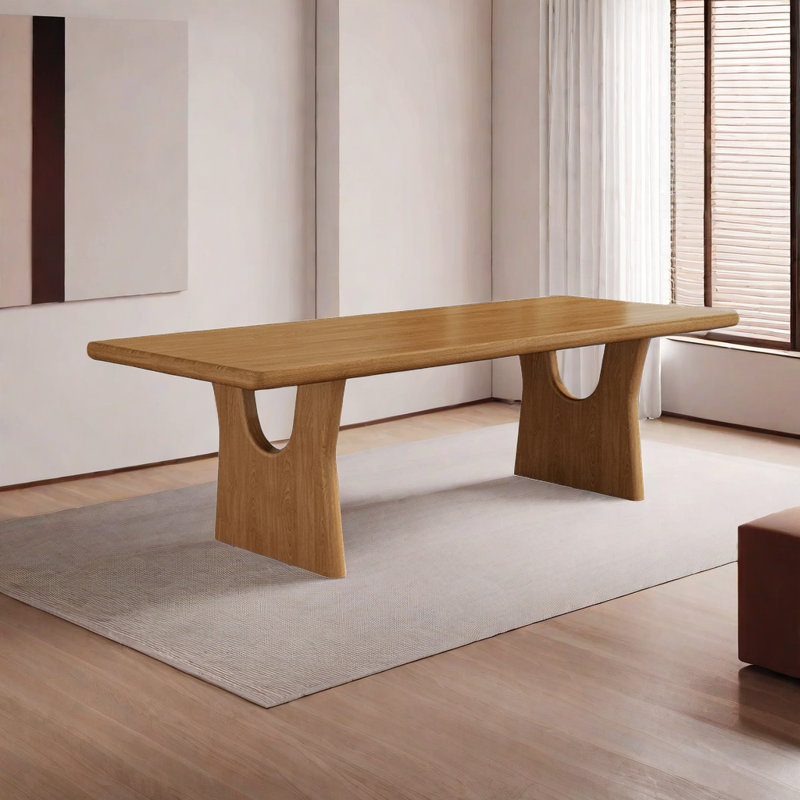 Kaselyn Modern simple solid wood dining table, 29.5"H x 78.7"L x 31.4"W