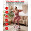 Robinet pas à pas robuste d'un côté à l'autre, pas à pas 3D à faible impact avec affichage numérique et tapis pour l'entraînement cardio complet, capacité de 350 lb, rose