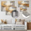 Décoration murale en métal Golden Gleam III - Collages abstraits-104967535