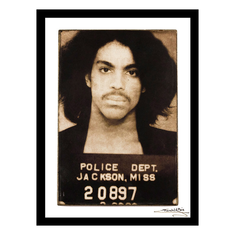 «Prince 1980 Mugshot», reproduction encadrée 14 x 18