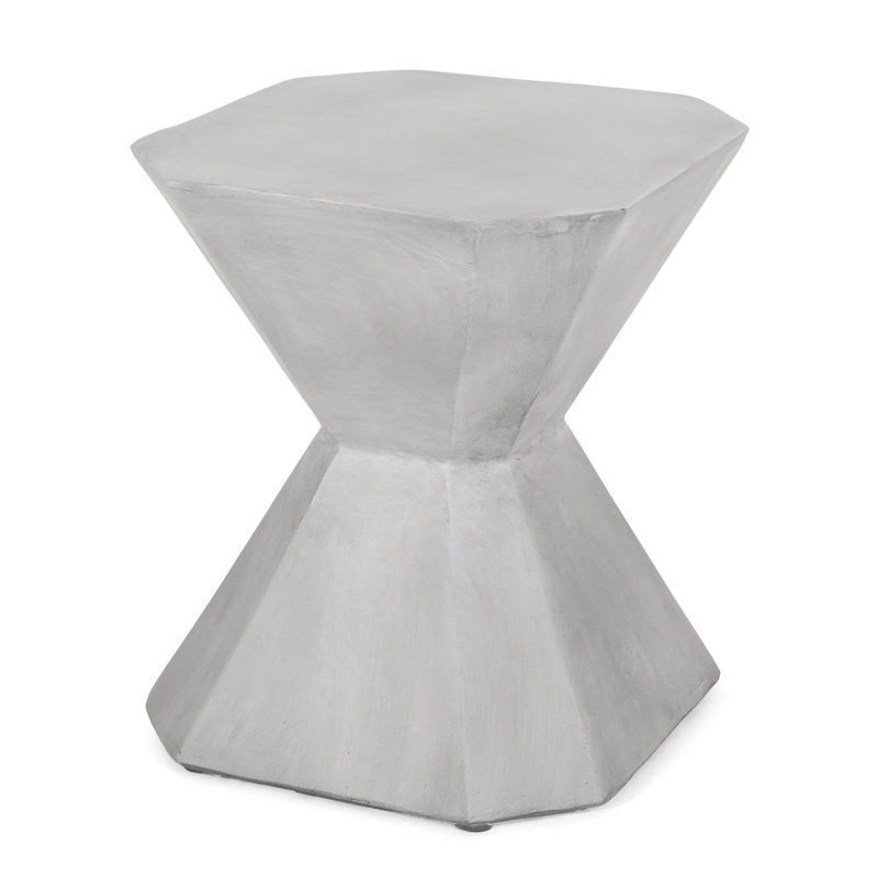 Support moderne en béton léger, plateau carré et table d'appoint attrayante sans assemblage, qui s'adapte à tous les espaces et dont vous avez besoin