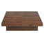 Table basse en placage de noyer avec plateau coulissant et rangement Elan