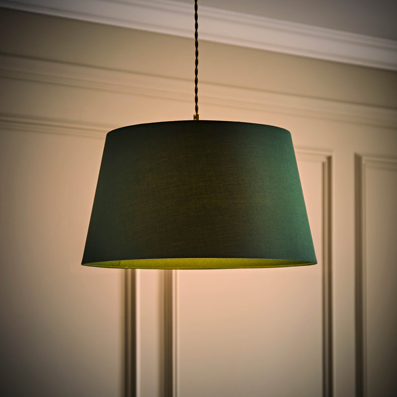 Syaira Cotton Cone Lamp Shade ( Slip-On ), 26cm H x 46cm W x 46cm D, Green