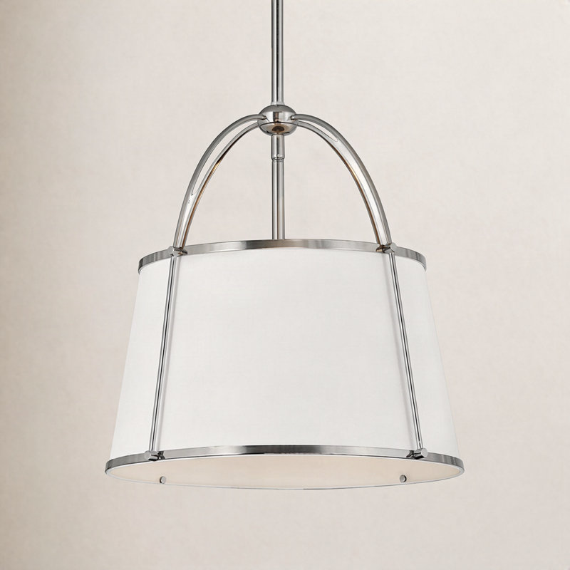 Clarke Medium Pendant, Polished Nickel