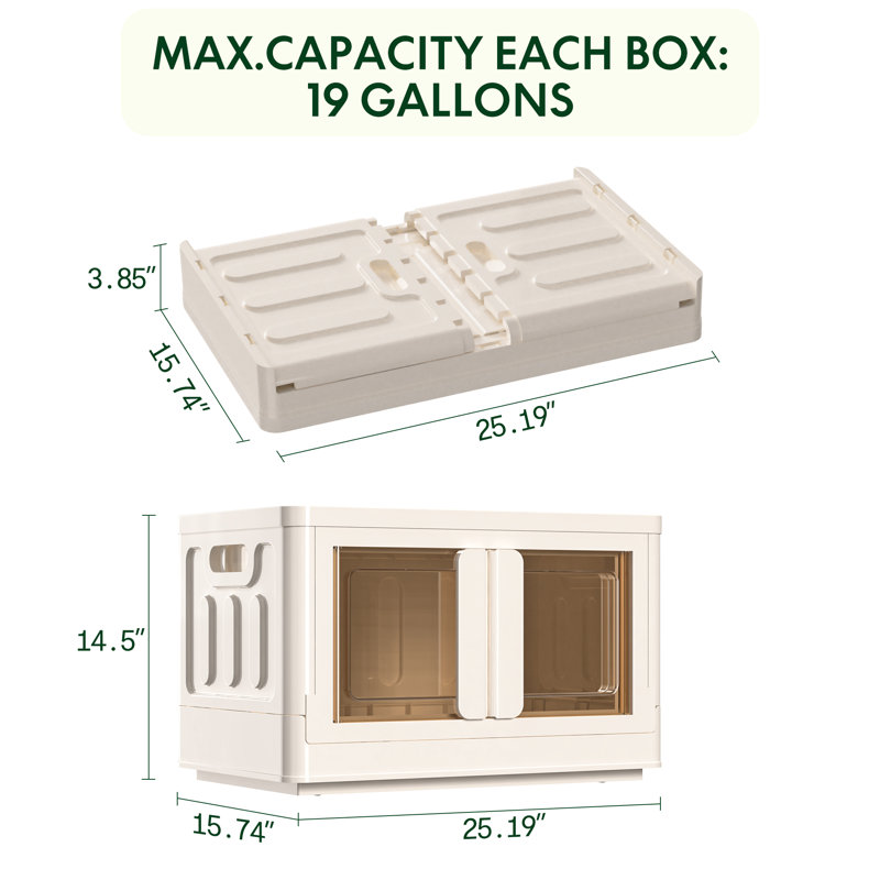 Storage Bin, Milky White