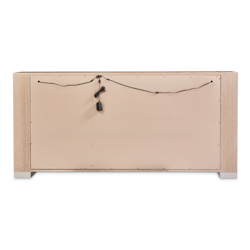 Laguna Ridge Contemporary Beige 72'' Washed Oak Sideboard