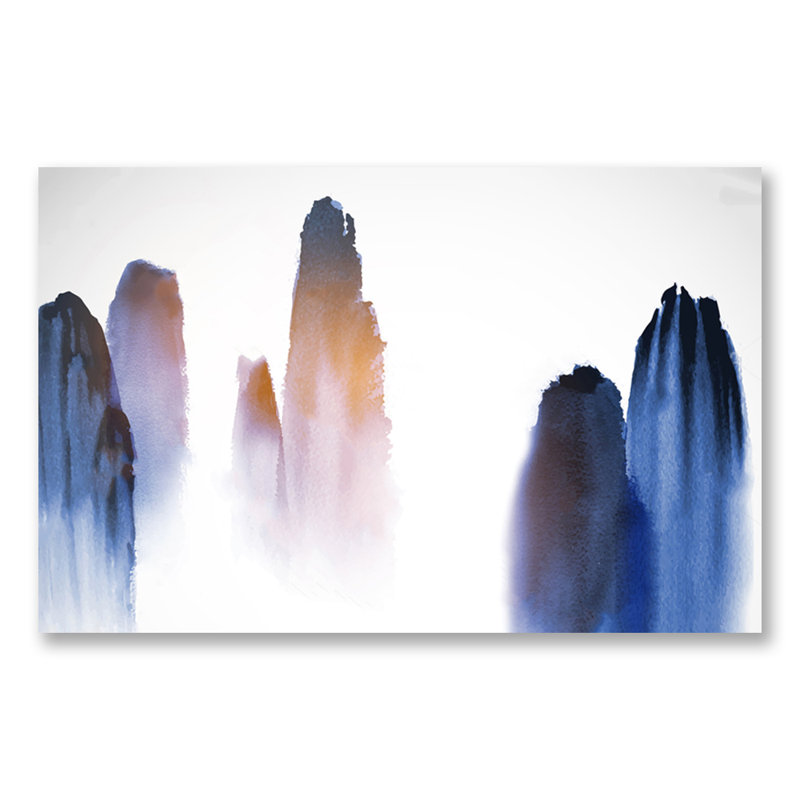 Brume aquarelle - impression sans cadre, Plastique / acrylique, H 40 po x l 60 po