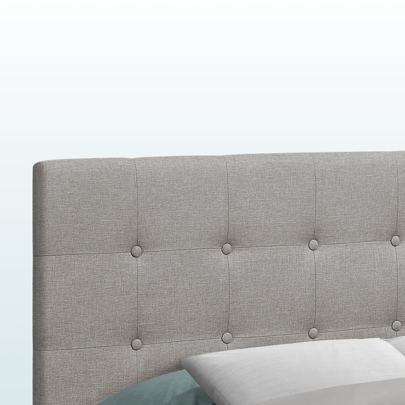 Lit double Berwick, tête de lit seulement, aspect lin gris, transitionnel, H 47,34 po x l 56,84 po x P 2,77 po