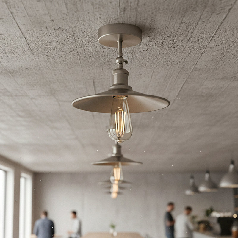Semi Flush Mount, Satin Nickel