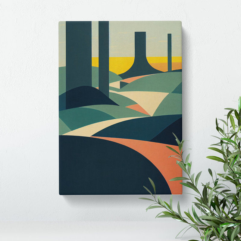 Abstract Forest Shapes No.1 - Wrapped Canvas Print, 50cm H x 35cm W x 3cm D
