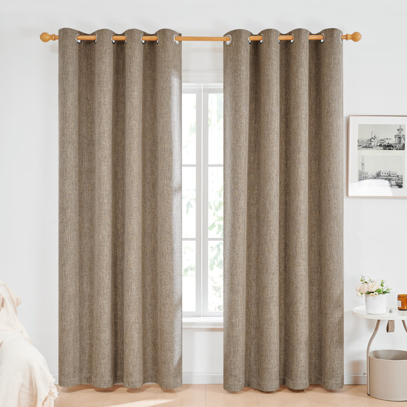 Milay Blackout Grommet Curtain Panel, 52" W x 96" L, Coffee
