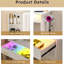 Meuble-lavabo blanc avec boutons tactiles, 3 modes d'éclairage et 6 espaces de rangement ouverts pour la chambre à coucher, miroir à DEL, options, prise de courant, fauteuil rembourré