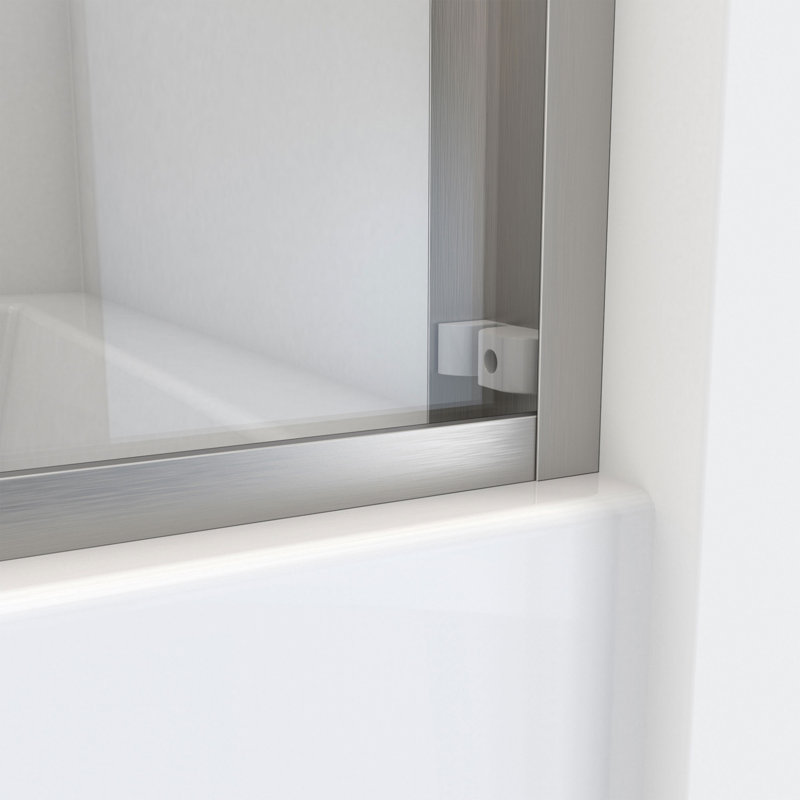 Essence-H 56" W x 60" H Reversible Semi-Frameless Tub Door with ClearMax™ Technology, Nickel