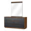 Kayner Dresser With Mirror - Charcoal