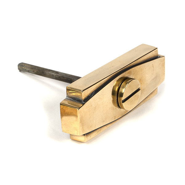 Art Deco Thumbturn, Aged Brass