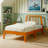Bustillo Modern Solid Wood Twin Platform Bed with Spindle Headboard-1273140600
