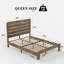 Lit plateforme robuste en bois au design silencieux et amplement de rangement sous le lit-646043762