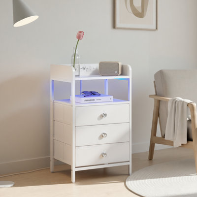 40cm W Iron Bedside Table
