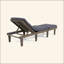 Chaise longue en bois confortable avec coussin pour se détendre à l'extérieur