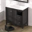 Meuble-lavabo noir de 35,5 po, lavabo en résine, tiroirs à fermeture en douceur, eau texturée, rangement facile, surface d'eau, installation facile
