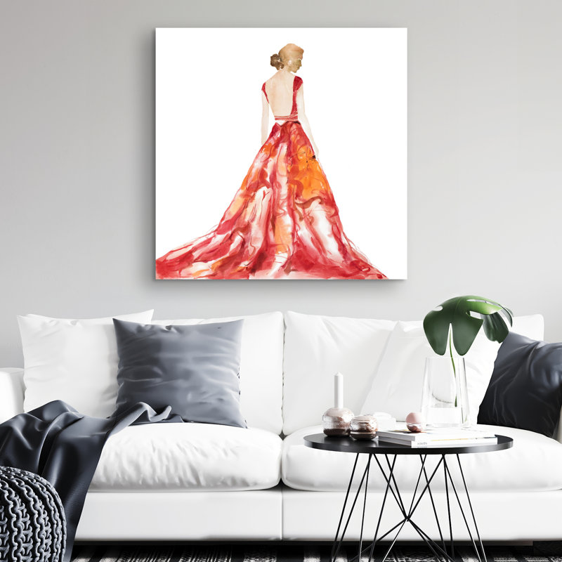 prom dress - 32"x32" art on canvas