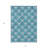 HomeRoots 3' X 5' Teal Blue And Ivory Geometric Washable Indoor Outdoor Area Rug