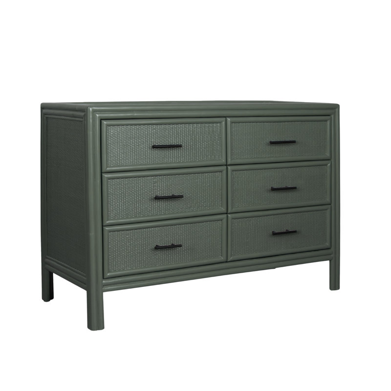 Commode double 6 tiroirs Aruba, Evergreen