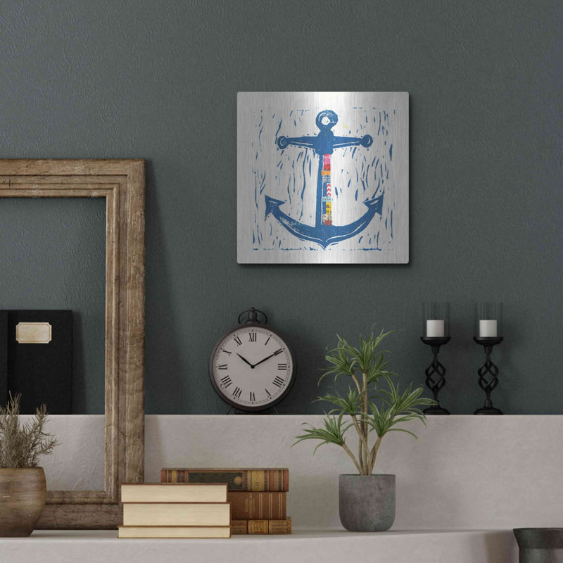 «Nautical Collage III» par Courtney Prahl, H 12 po x l 12 po