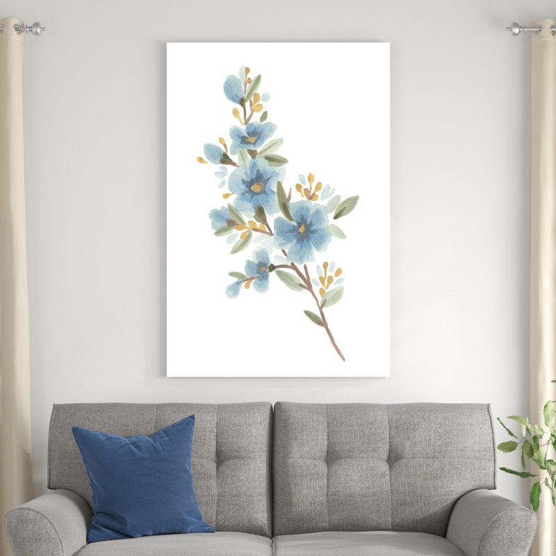 Branche de fleurs sauvages I, H 48 po x l 32 po x P 1,25 po