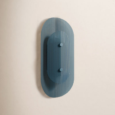 Filter 2 Light Steel Dimmable Flush Mounted Sconce
