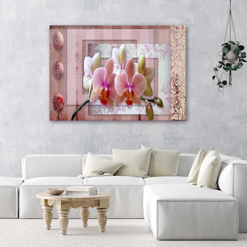 Leinwandbild Pink vintage orchid