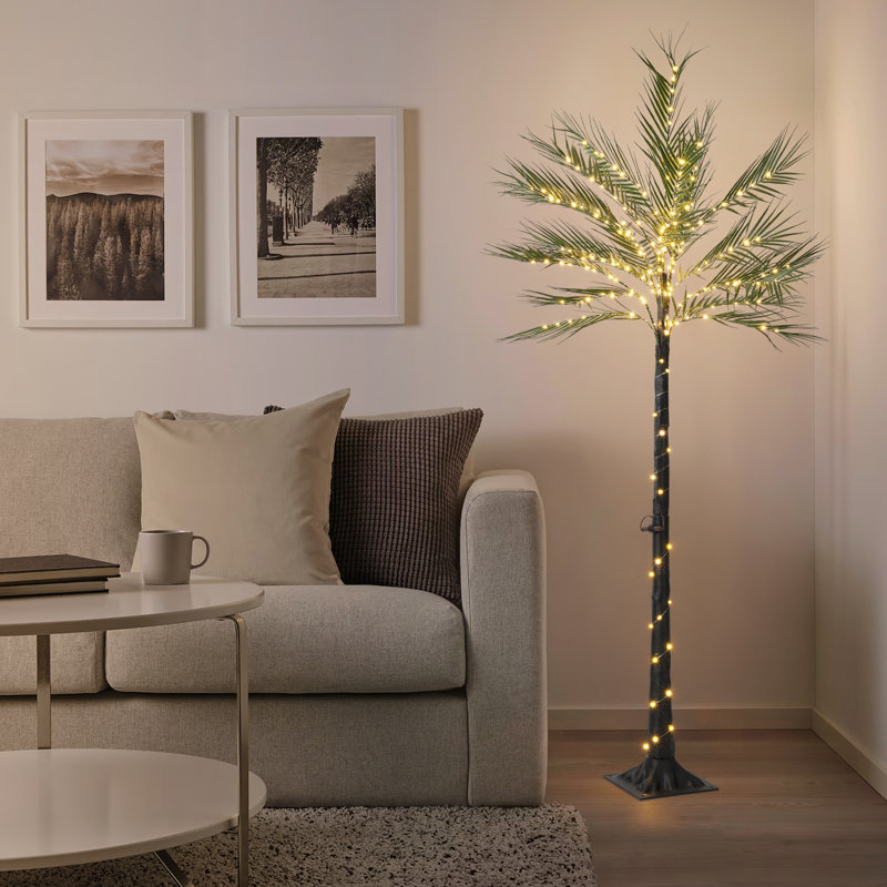 71" Artificial Phoenix Palm Tree LED Floor Lamp