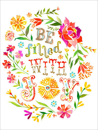 Art sur toile «Be Fills with Joy», H 24 po x L 18 po x l 1,25 po